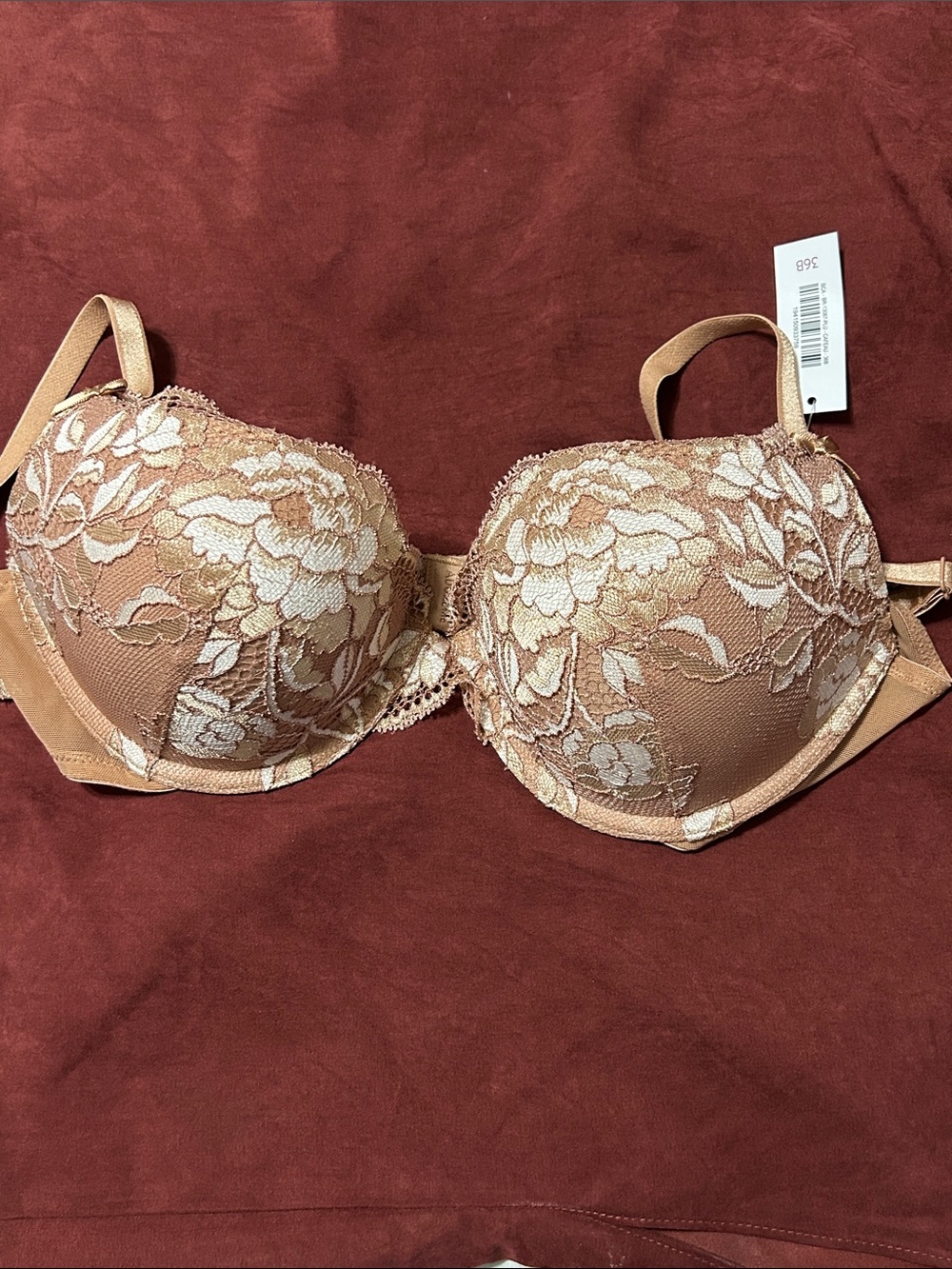 Adore Me Nude Floral Lace Underwire Bra